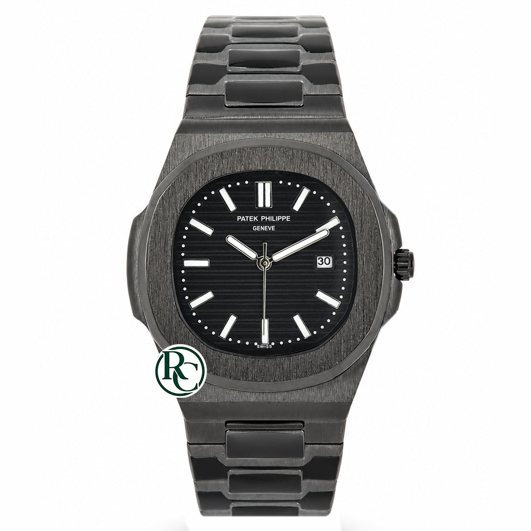 PTK Quartz All Black Stainless Steel - Chain