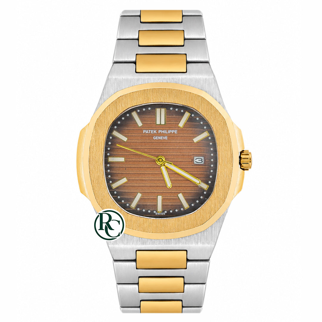 PTK Quartz Dual Tone Yellow Gold- Chain
