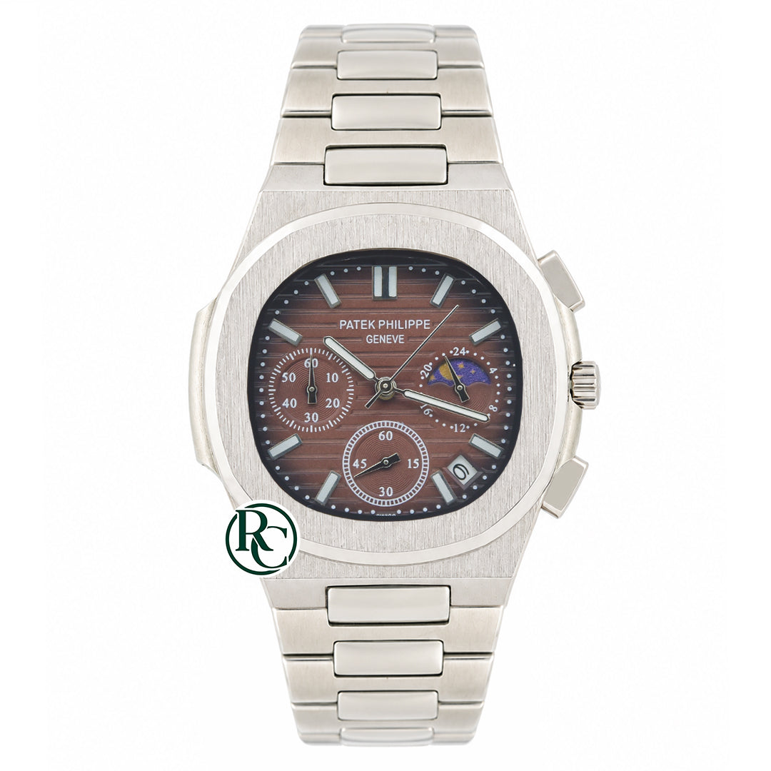 PTK Chronograph Silver Stainless Steel - Chain