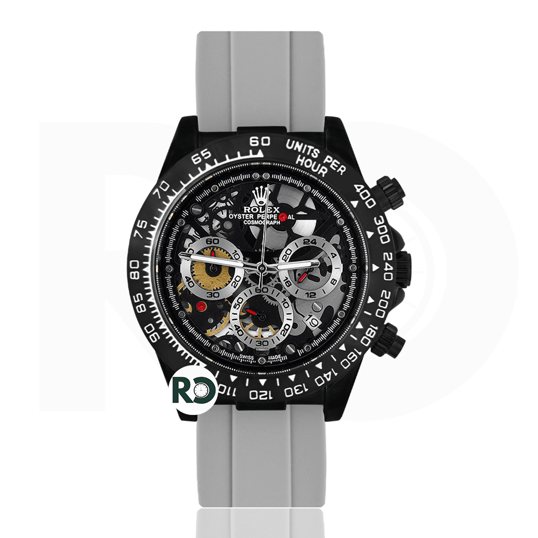 RLX Skeleton Black - Rubber Strap