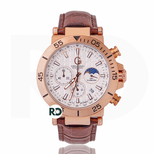 GC Chronograph Rose Gold - Leather Strap
