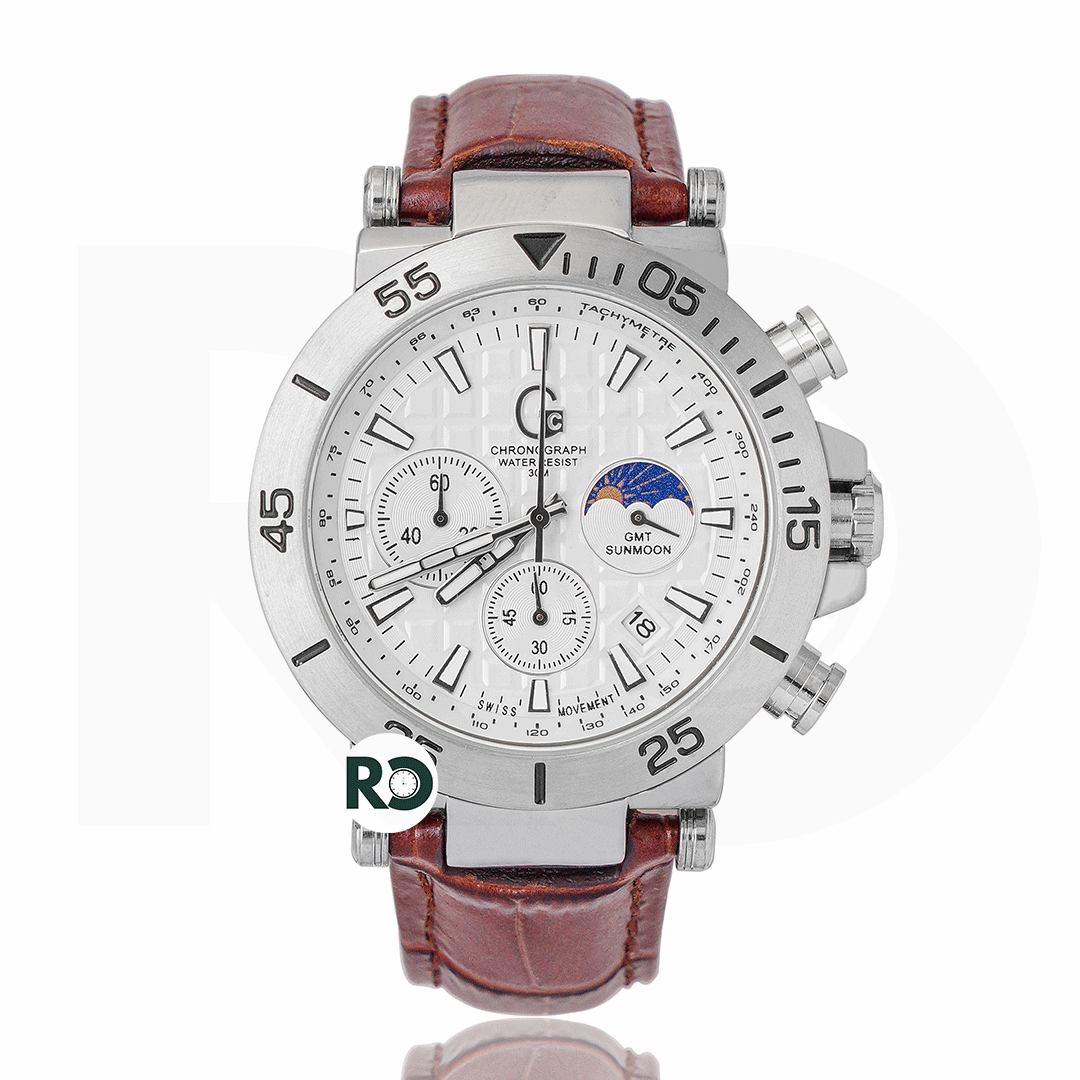 GC Chronograph Silver - Leather Strap