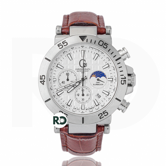 GC Chronograph Silver - Leather Strap