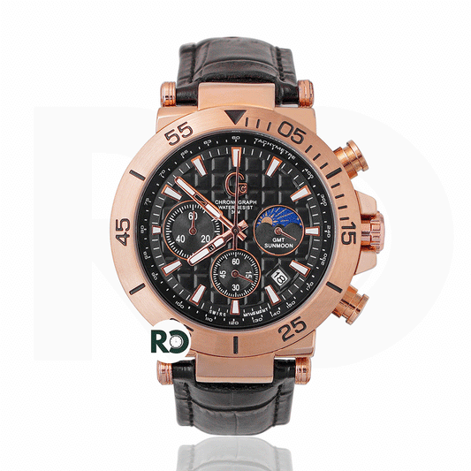 GC Chronograph Rose Gold - Leather Strap