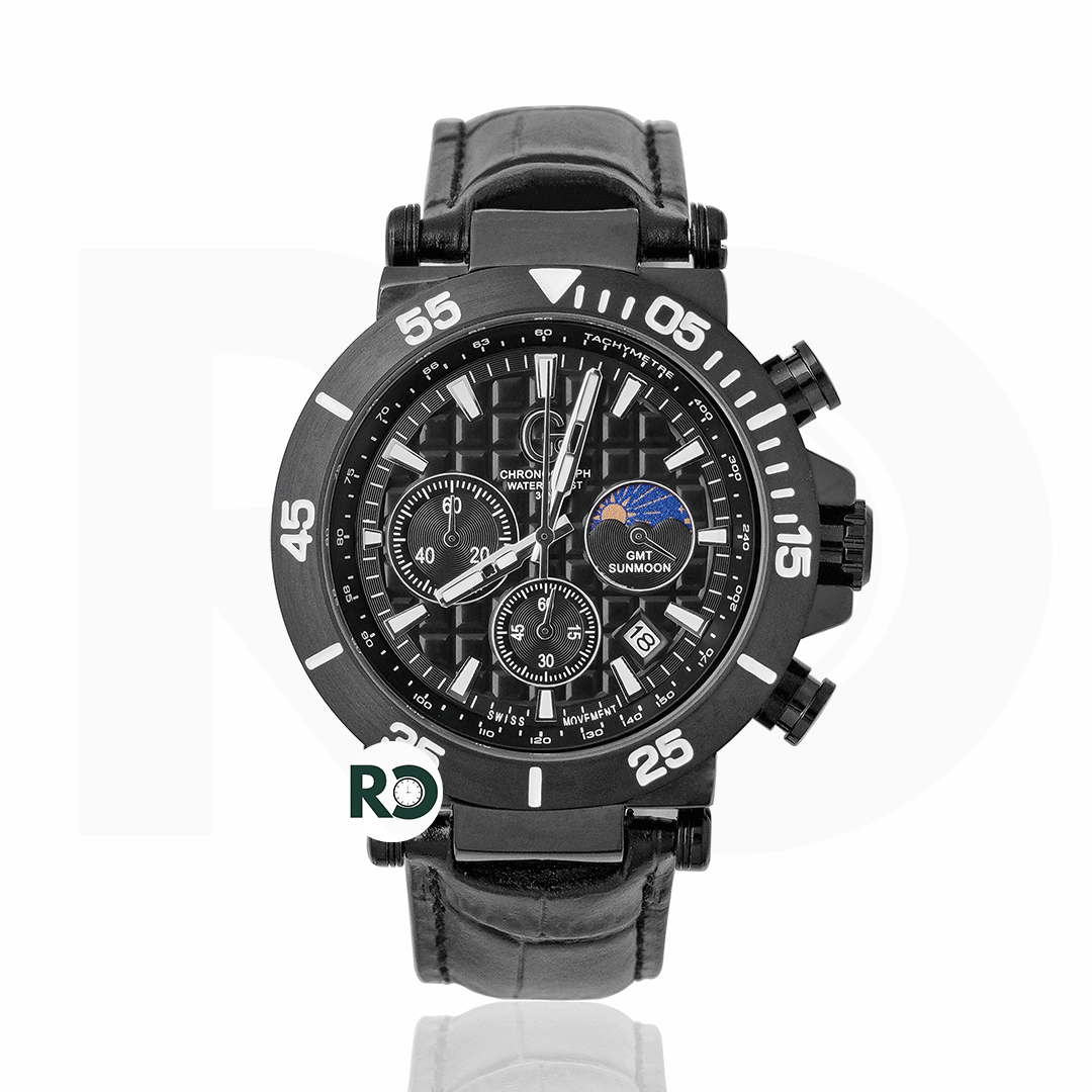 GC Chronograph Black - Leather Strap