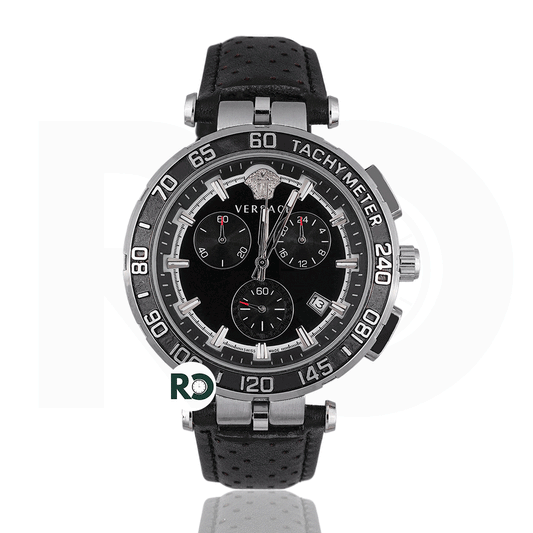 VRS Chronograph Silver - Leather Strap