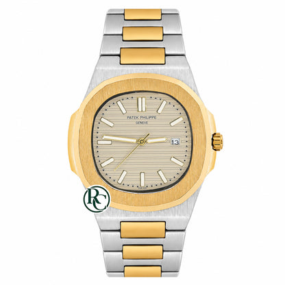 PTK Quartz Dual Tone Yellow Gold- Chain