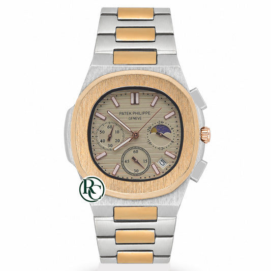 PTK Chronograph Dual Tone Yellow Gold - Chain