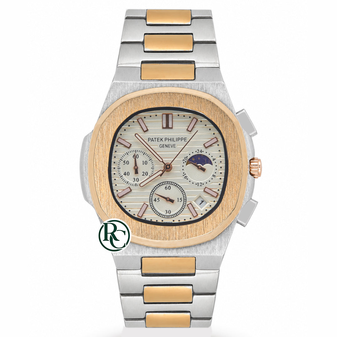 PTK Chronograph Dual Tone Yellow Gold - Chain