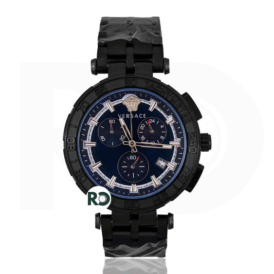 VRS Chronograph All Black Stainless Steel - Chain