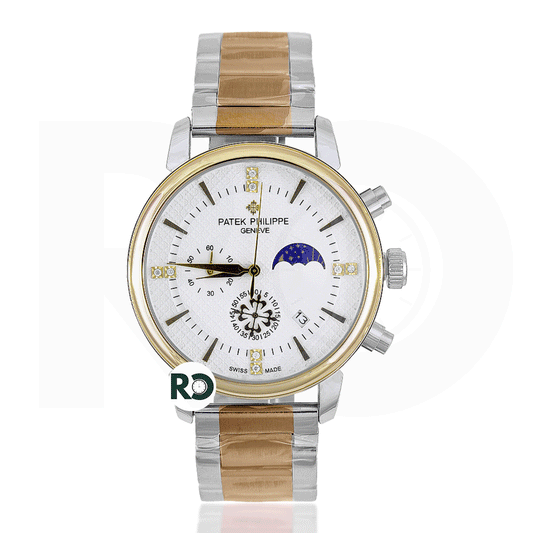 PTK Chronograph Dual Tone Yellow Gold- Chain