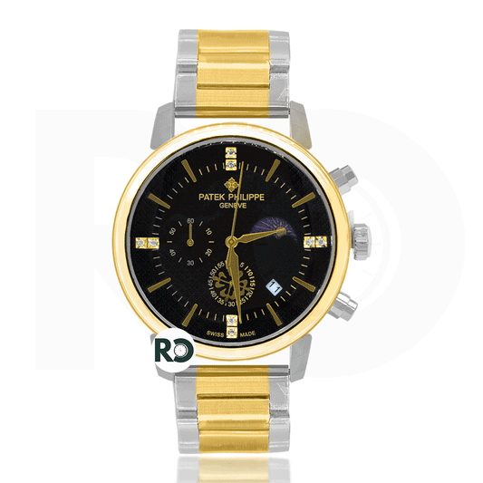 PTK Chronograph Dual Tone Yellow Gold- Chain