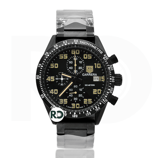 TAG Chronograph All Black Stainless Steel - Chain