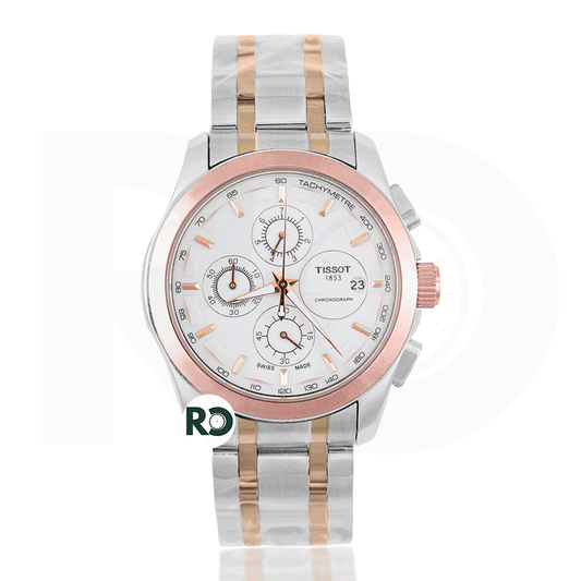 TST Chronograph Two Tone  Rose Gold Stainless Steel - Chain