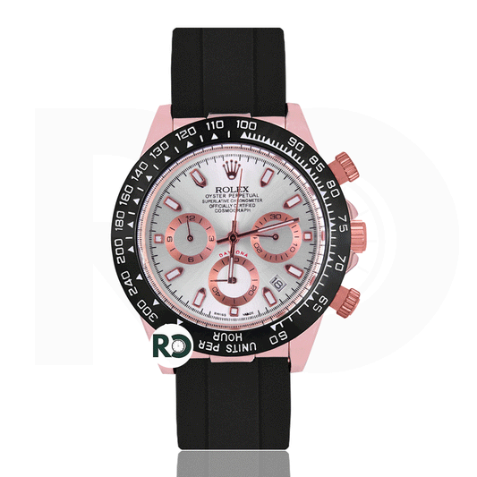 RLX Chronograph Rose Gold- Rubber Strap