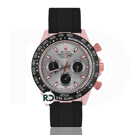 RLX Chronograph Rose Gold- Rubber Strap