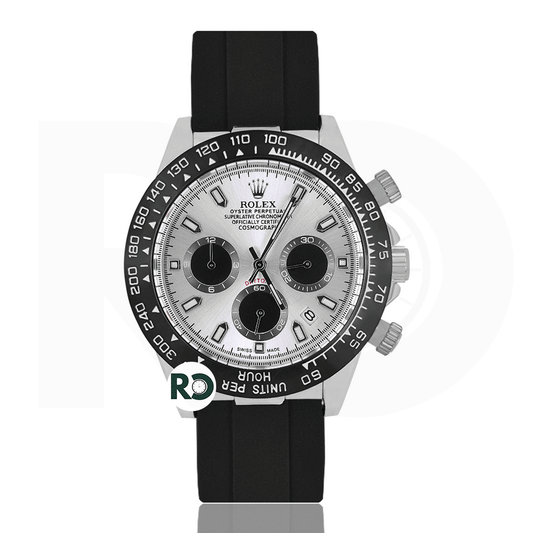 RLX Chronograph Silver- Rubber Strap