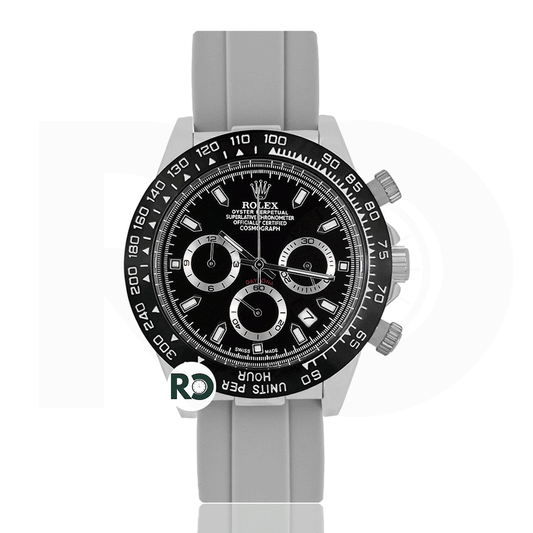 RLX Chronograph Silver- Rubber Strap