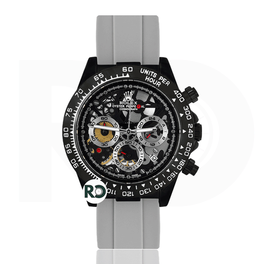 RLX Skeleton Black - Rubber Strap