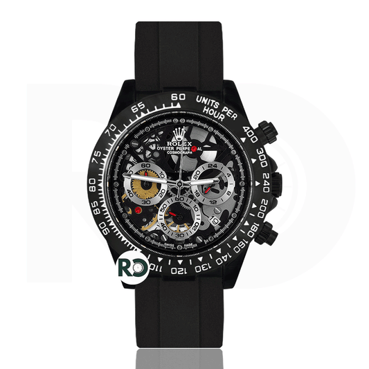 RLX Skeleton Black - Rubber Strap