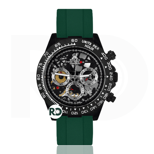 RLX Skeleton Black - Rubber Strap