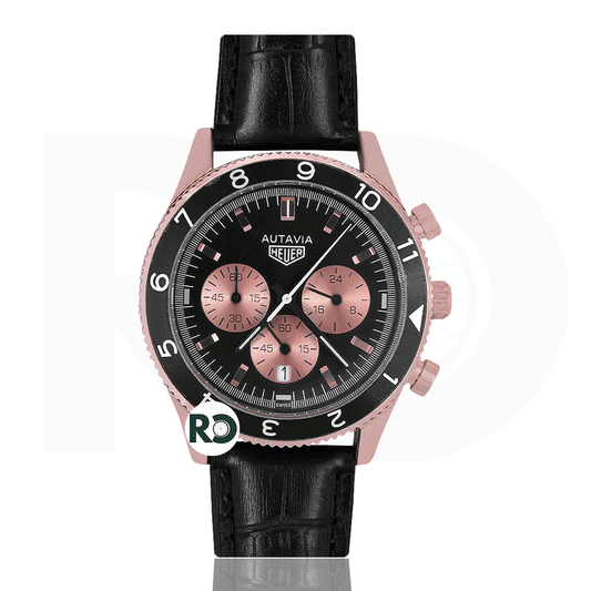 TAG Chronograph Rose Gold- Leather Strap