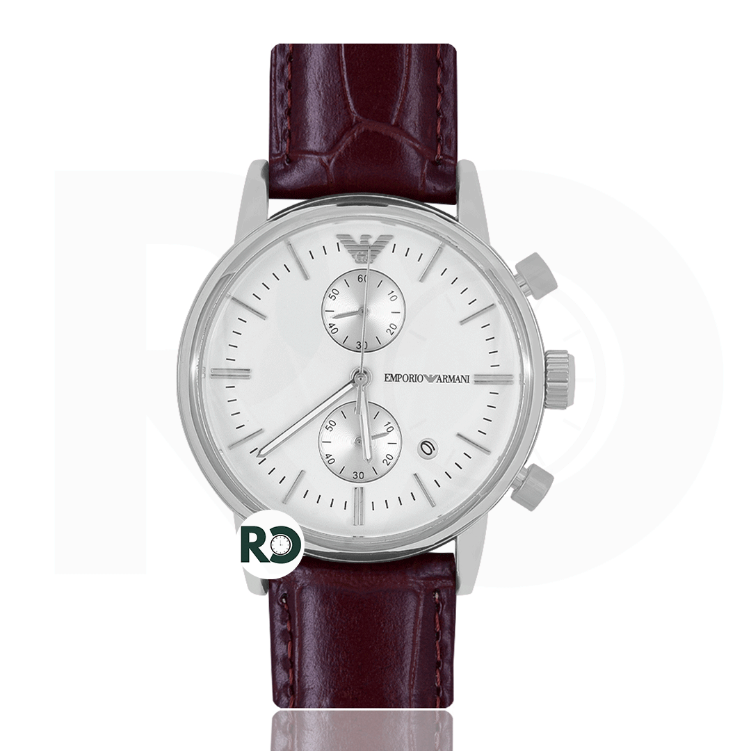 ARM Chronograph Silver Stainless Steel Case - Leather Strap