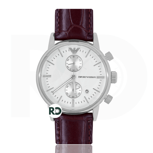 ARM Chronograph Silver Stainless Steel Case - Leather Strap