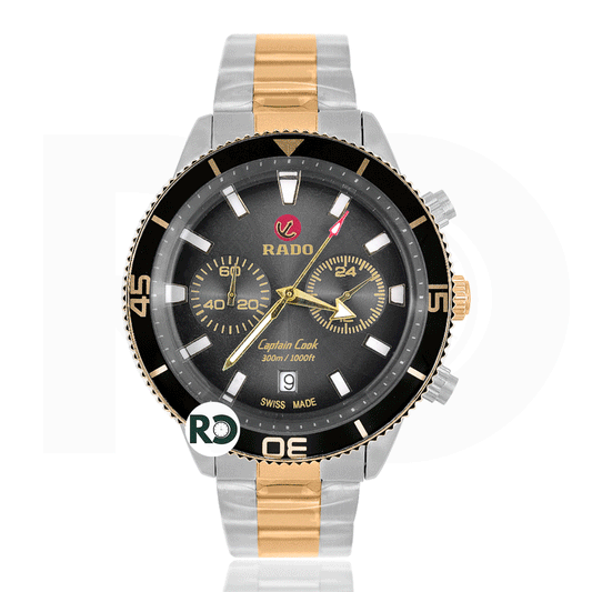 RDO Chronograph Two Tone Yellow Gold Stainless Steel - Chain
