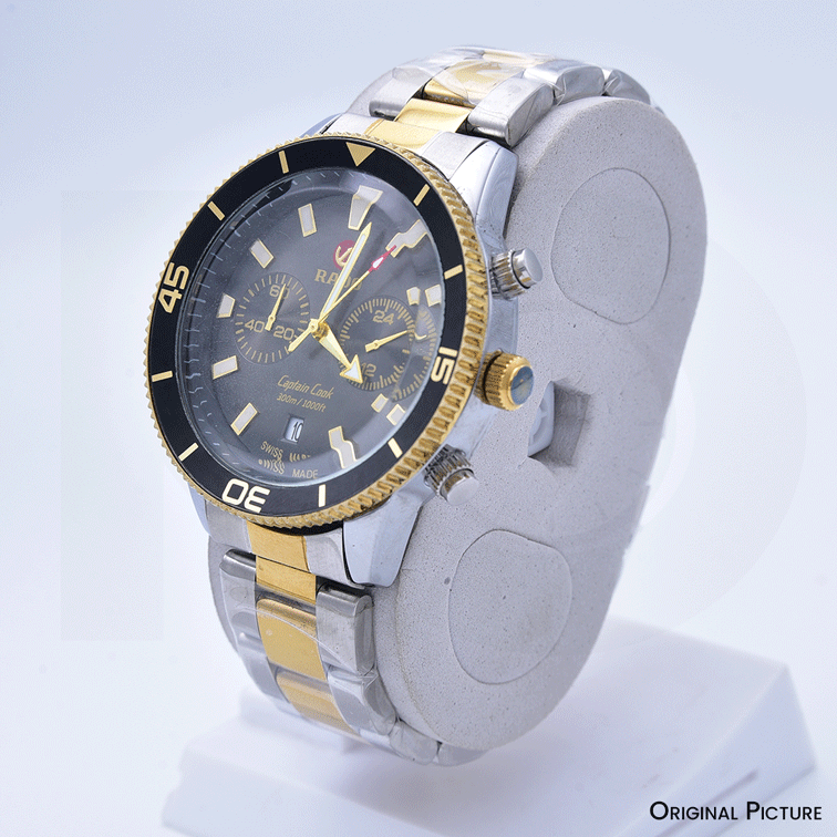 RDO Chronograph Two Tone Yellow Gold Stainless Steel - Chain