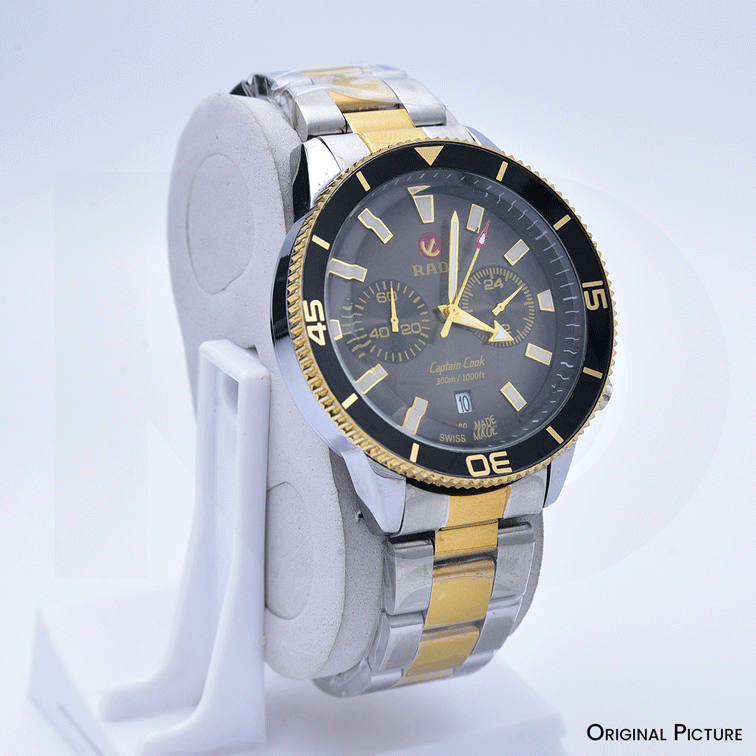 RDO Chronograph Two Tone Yellow Gold Stainless Steel - Chain