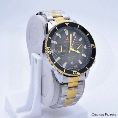 RDO Chronograph Two Tone Yellow Gold Stainless Steel - Chain
