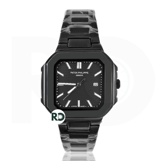 PTK Quartz All Black Stainless steel - Chain