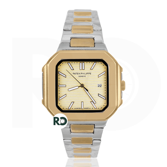 PTK Quartz Dual Tone Yellow Gold- Chain