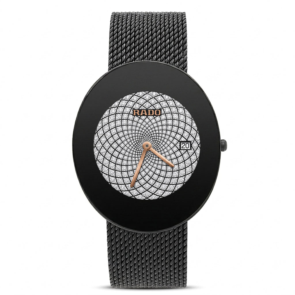 RDO Quartz All Black Mesh - Chain (Silver Stone)